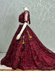 Maroon Heavy lehenga